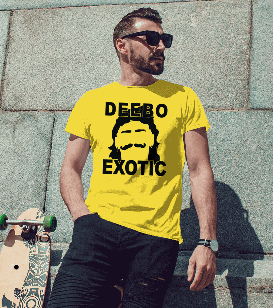 DEEB0 EX0TIC Μullet Mustache T-Shirt