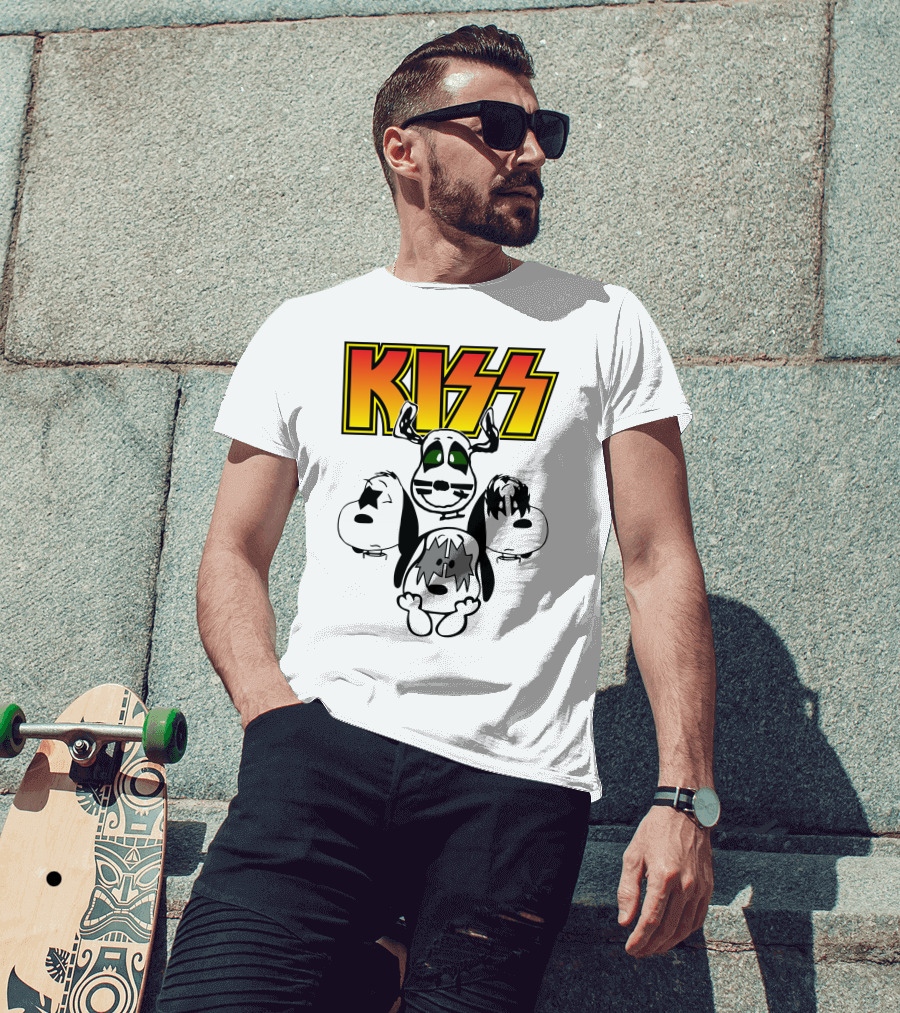 Kiss Band Snoopy Characters T-Shirt