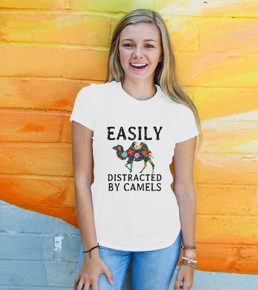 Easily Distracted By Camels Floral T-Shirt
