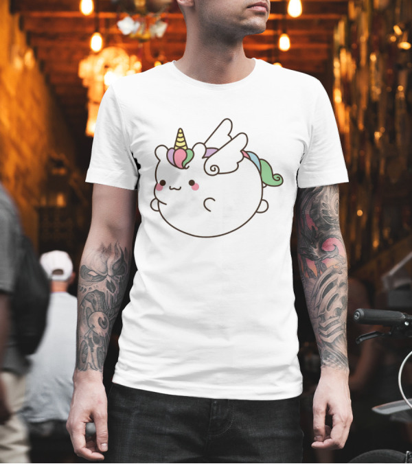 Flying Unicorn Kawaii Pastel Chubby Winged Creature T-Shirt Flying Unicorn Kawaii Pastel Chubby Winged Creature T-Shirt