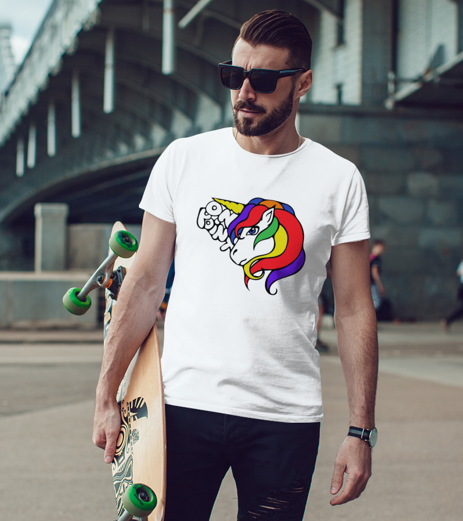 Rainbow Mane On Point Unicorn T-Shirt
