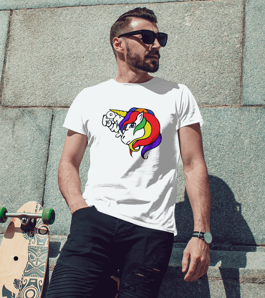Rainbow Mane On Point Unicorn T-Shirt
