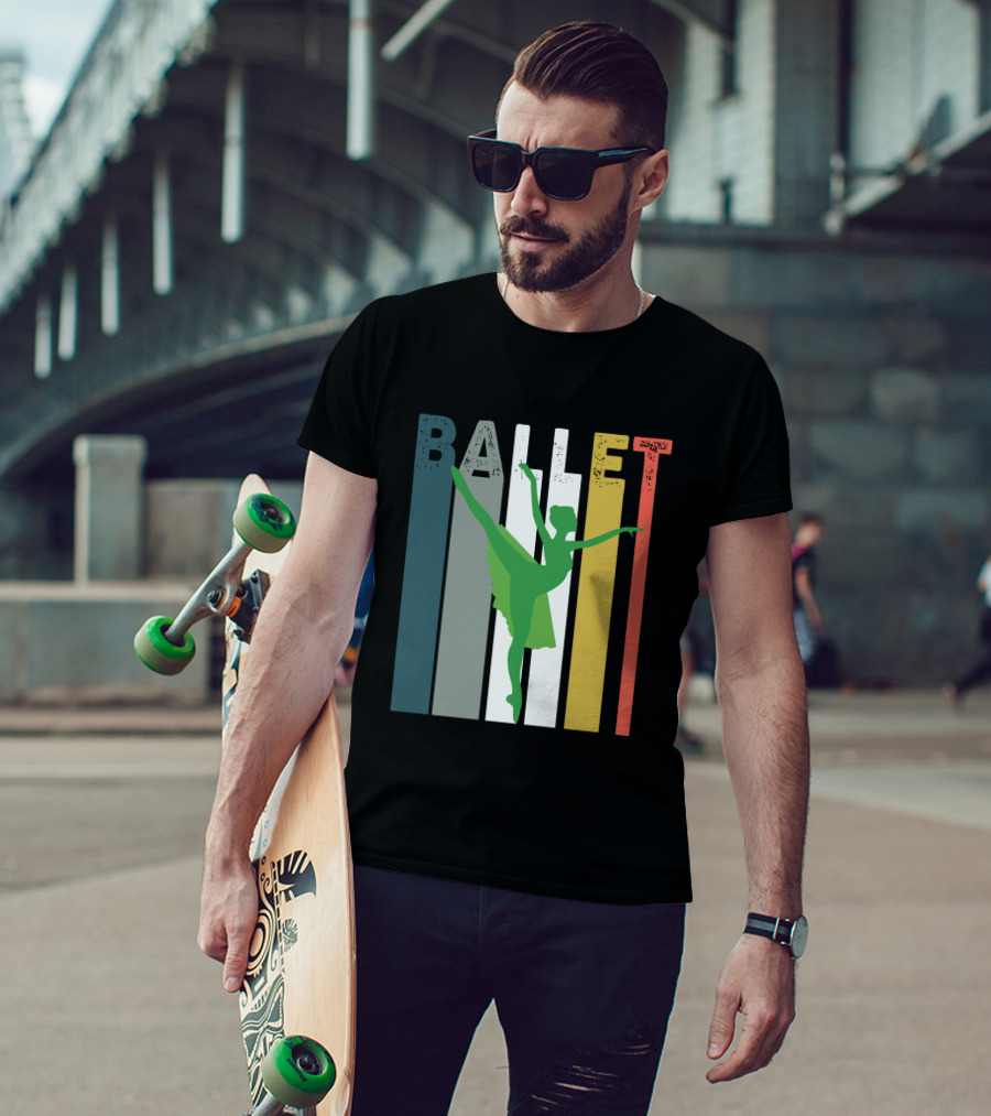 Ballet Dancer In Colorful Retro Irish-Inspired T-Shirt