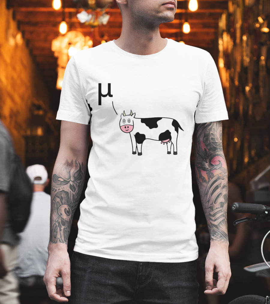 Physics Cow Mu Symbol Expression T-Shirt