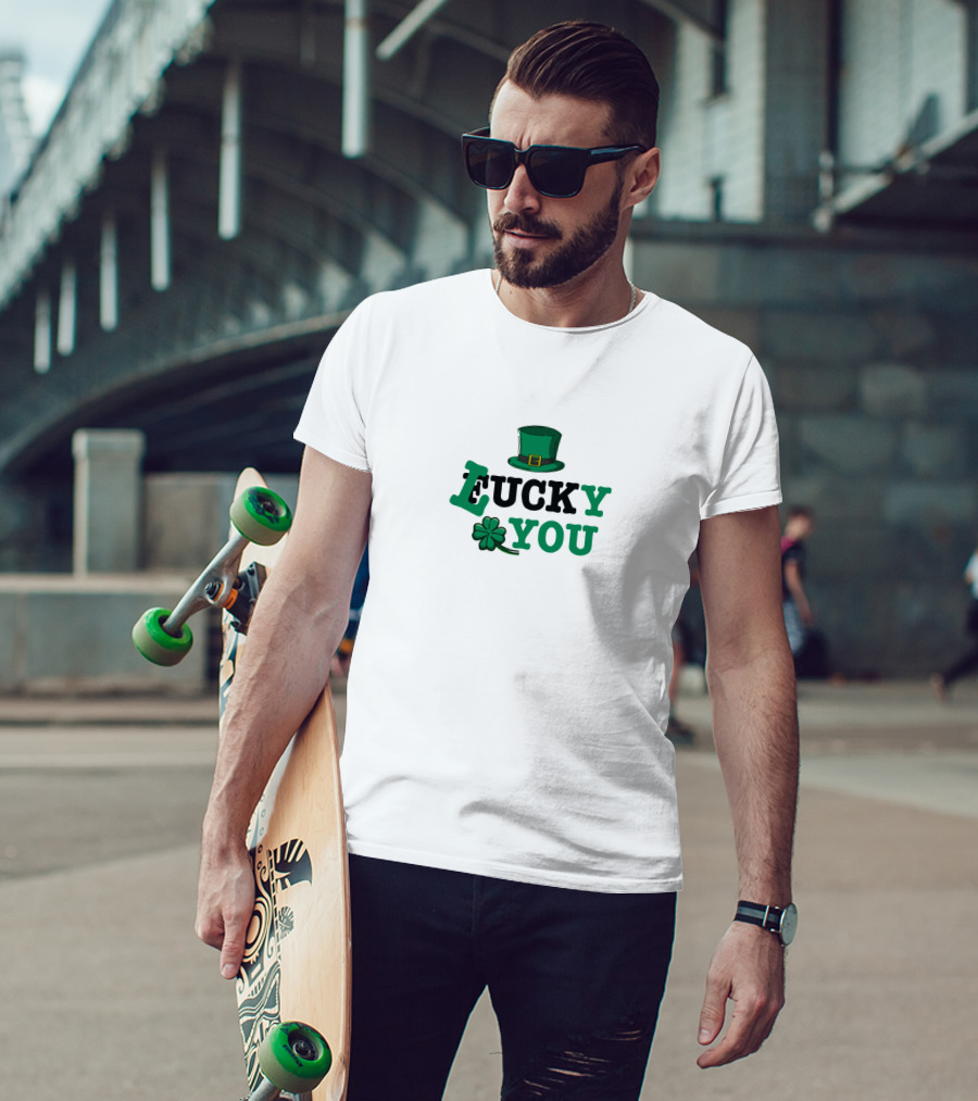 Lucky You Shamrock Hat T-Shirt