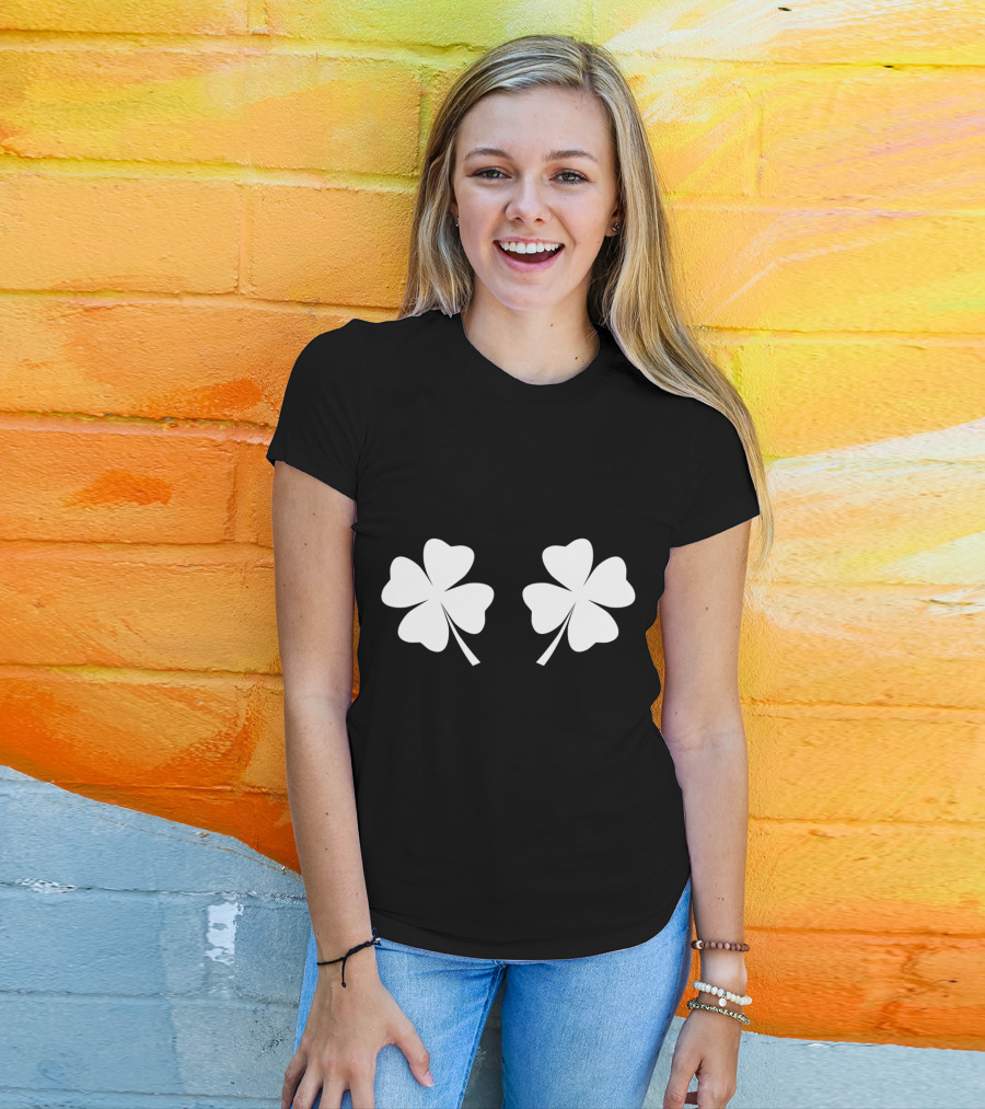 Clover Breasts Shamrock Pair For St Patricks And Pattys Day T-Shirt