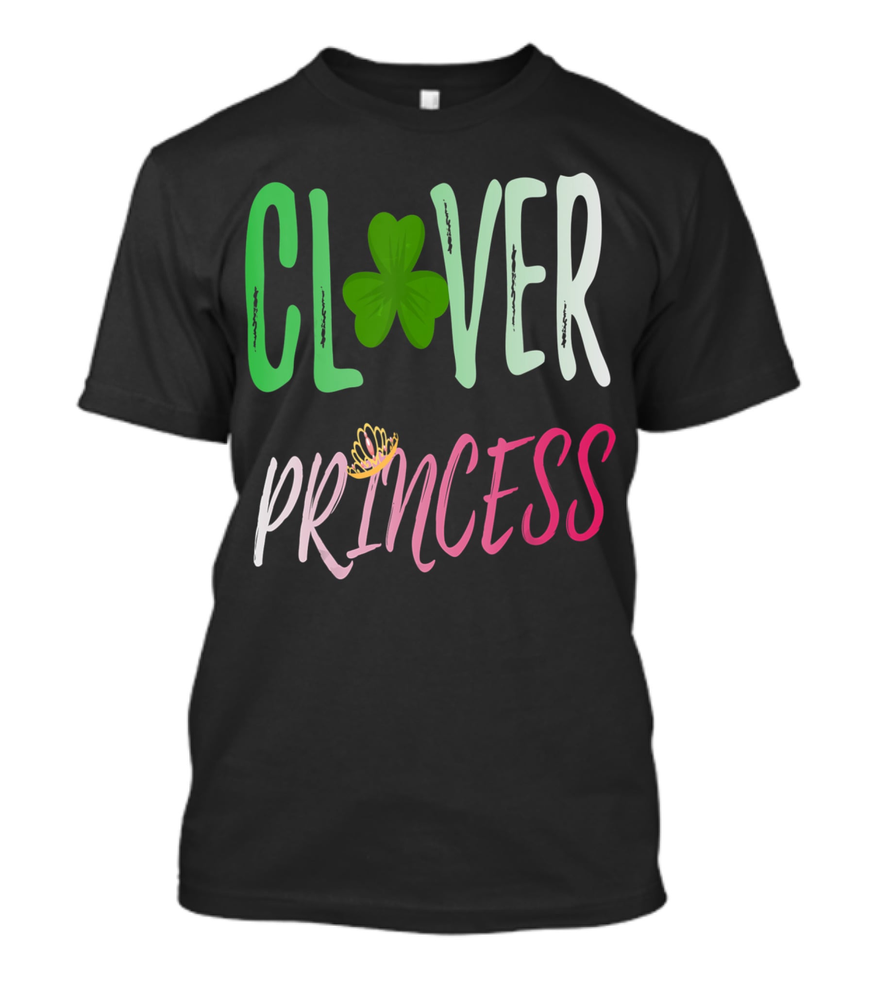 Clover Princess With Shamrock Tiara For Irish T-Shirt