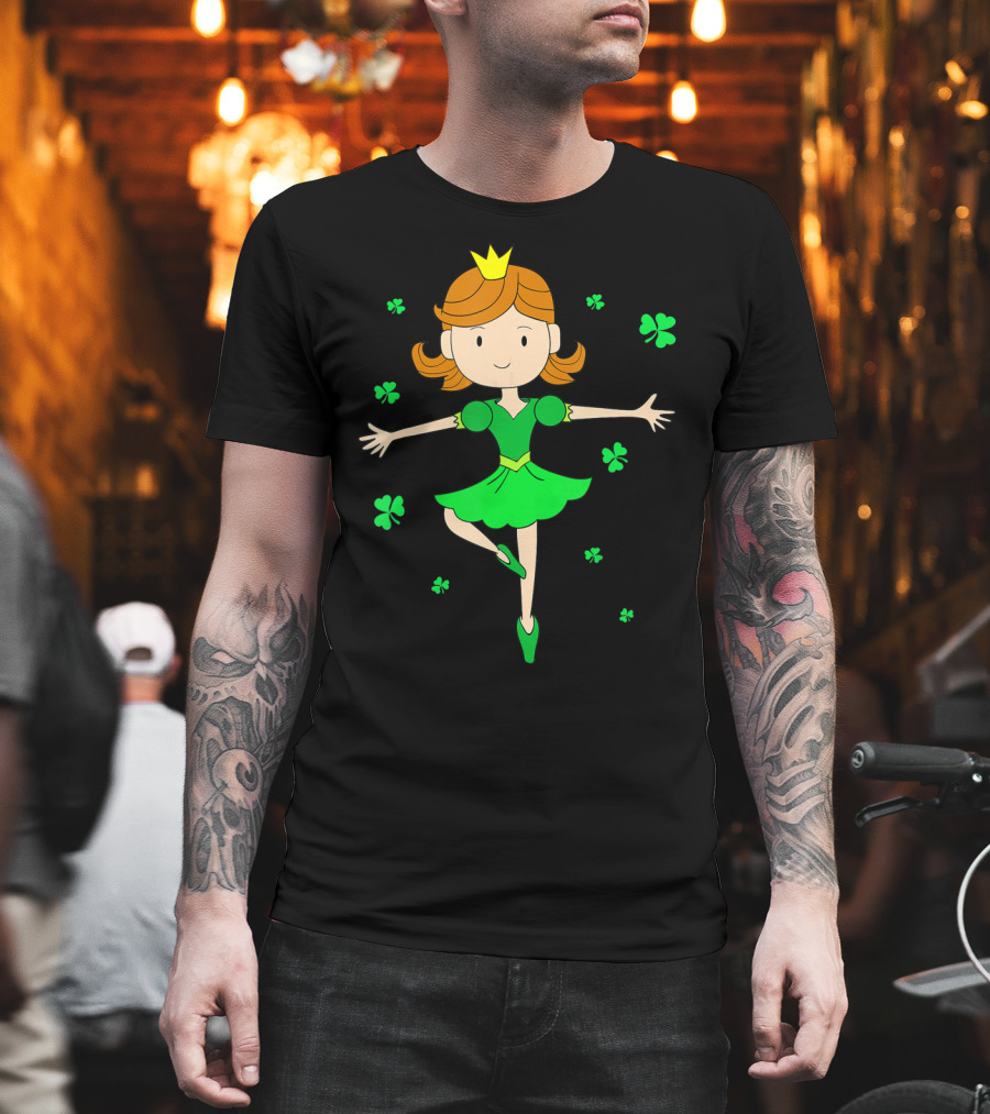 Dancing Princess St. Patricks Ballerina Shamrock Costume T-Shirt