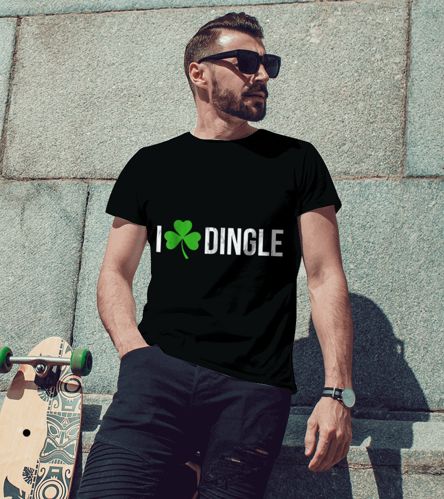 I Shamrock Dingle Ireland Irish Shamrock Heart T-Shirt