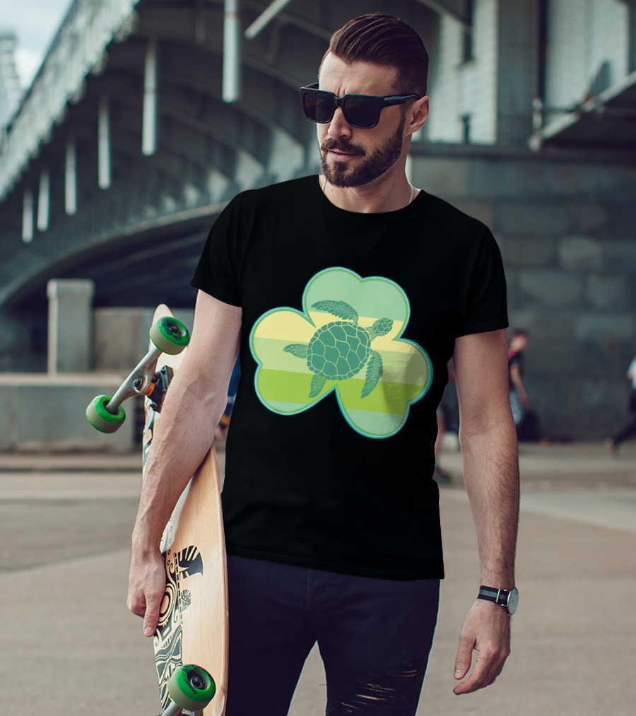 Turtle Lover Shamrocks Clover Love T-Shirt