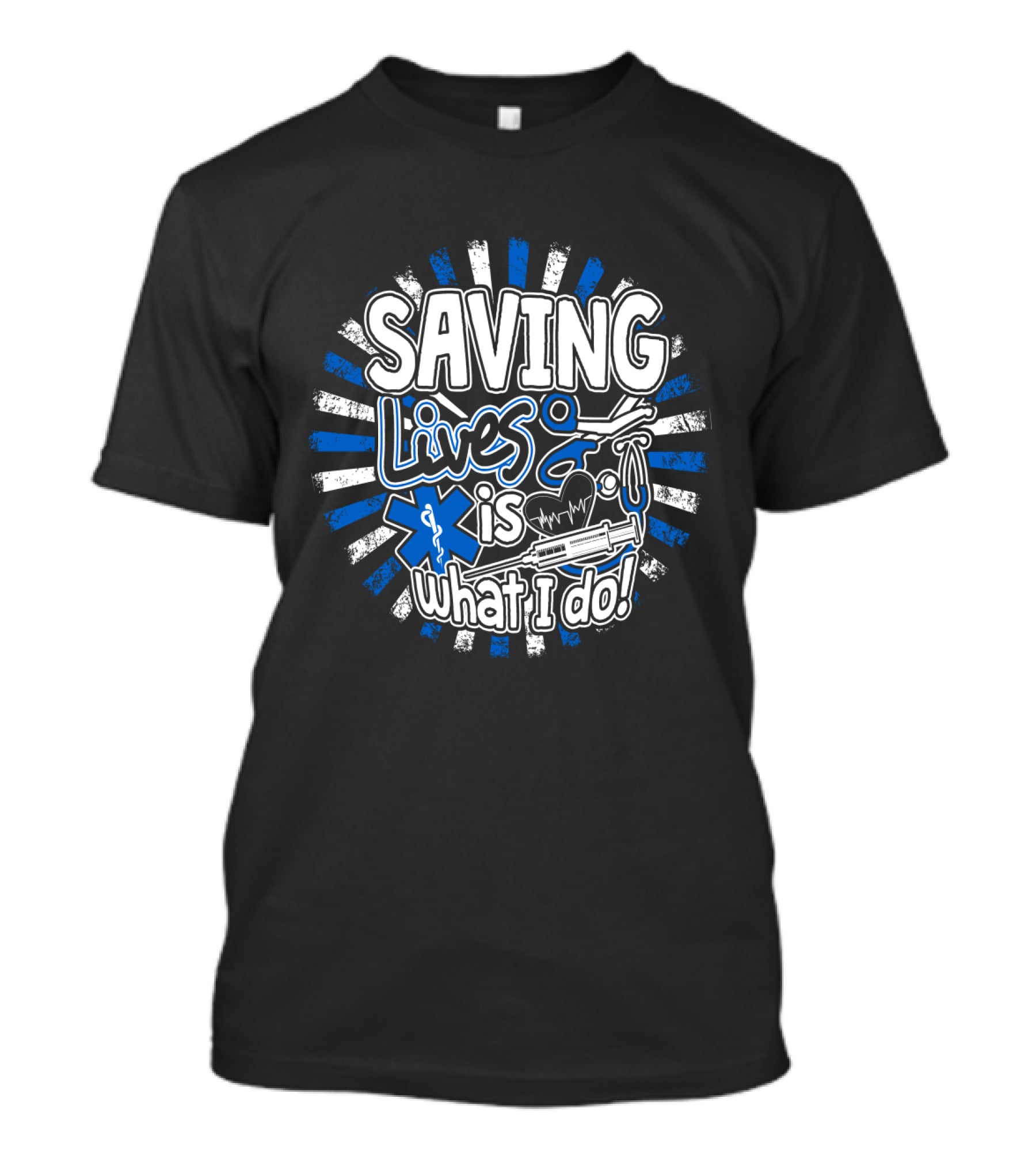 Saving Lives Is What I Do Nurse Project Simple Emergency Symbols T-Shirt