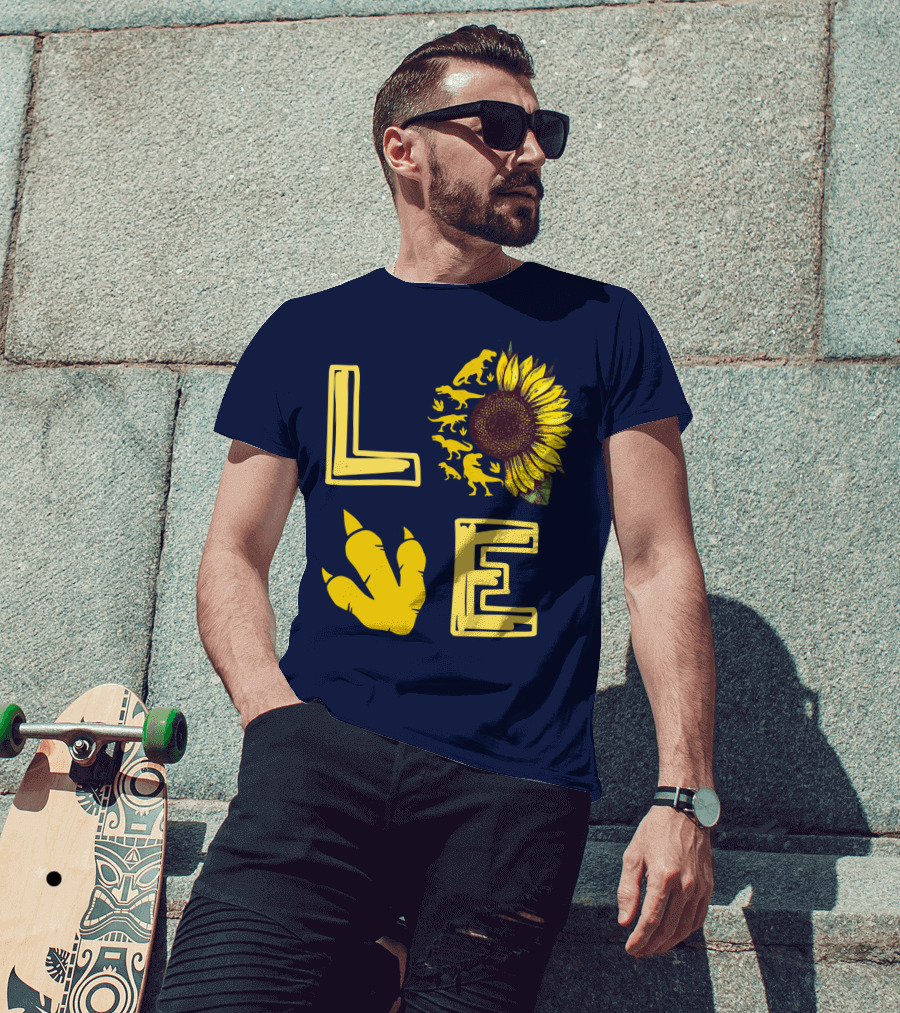 Love Sunflower Dinosaur Claw T-Shirt