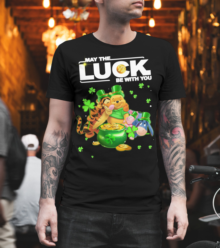 May the Luck Be with You Winnie the Pooh and Friends St. Patrick's Day T-Shirt