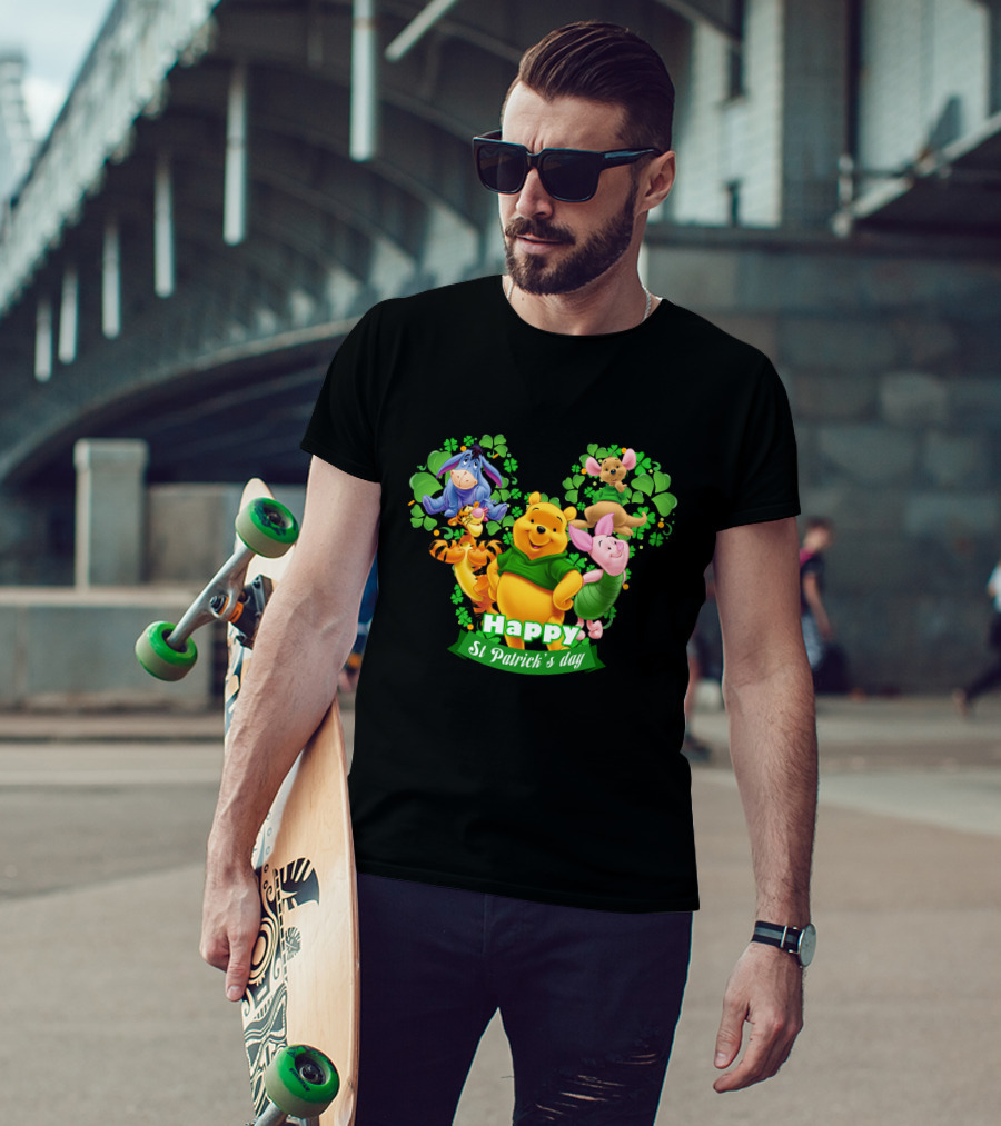 Happy St Patrick's Day Winnie The Pooh And Friends T-Shirt