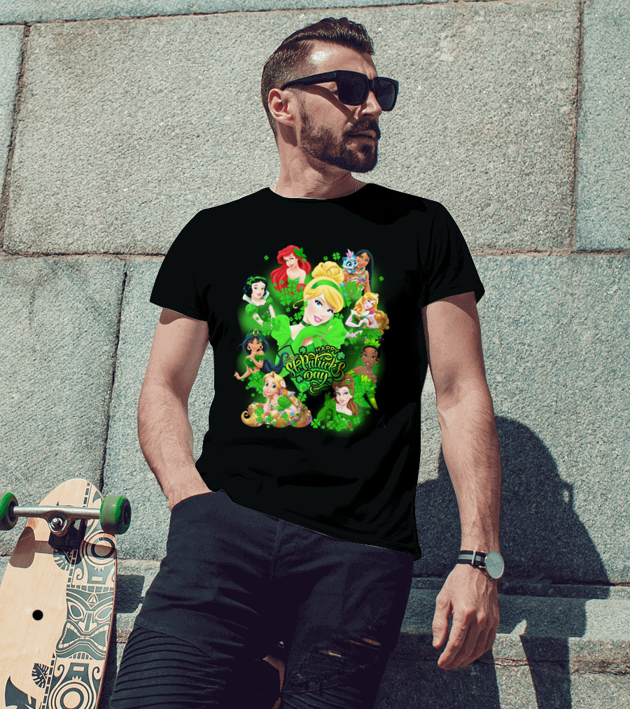 Happy St. Patrick's Day Disney Princesses T-Shirt