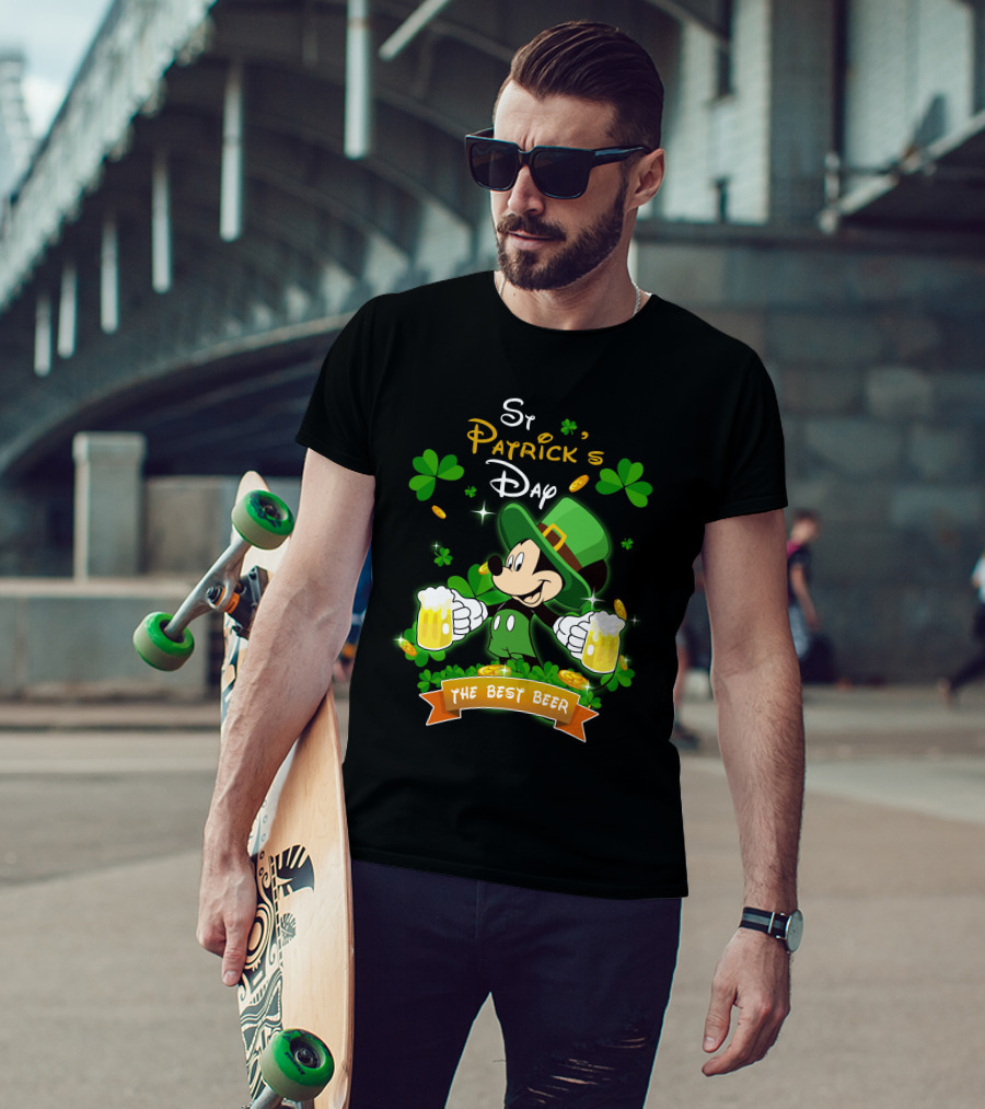 St Patrick's Day Mickey The Best Beer T-Shirt