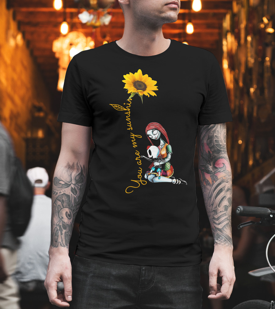 You Are My Sunshine Sunflower with Embracing Couple T-Shirt