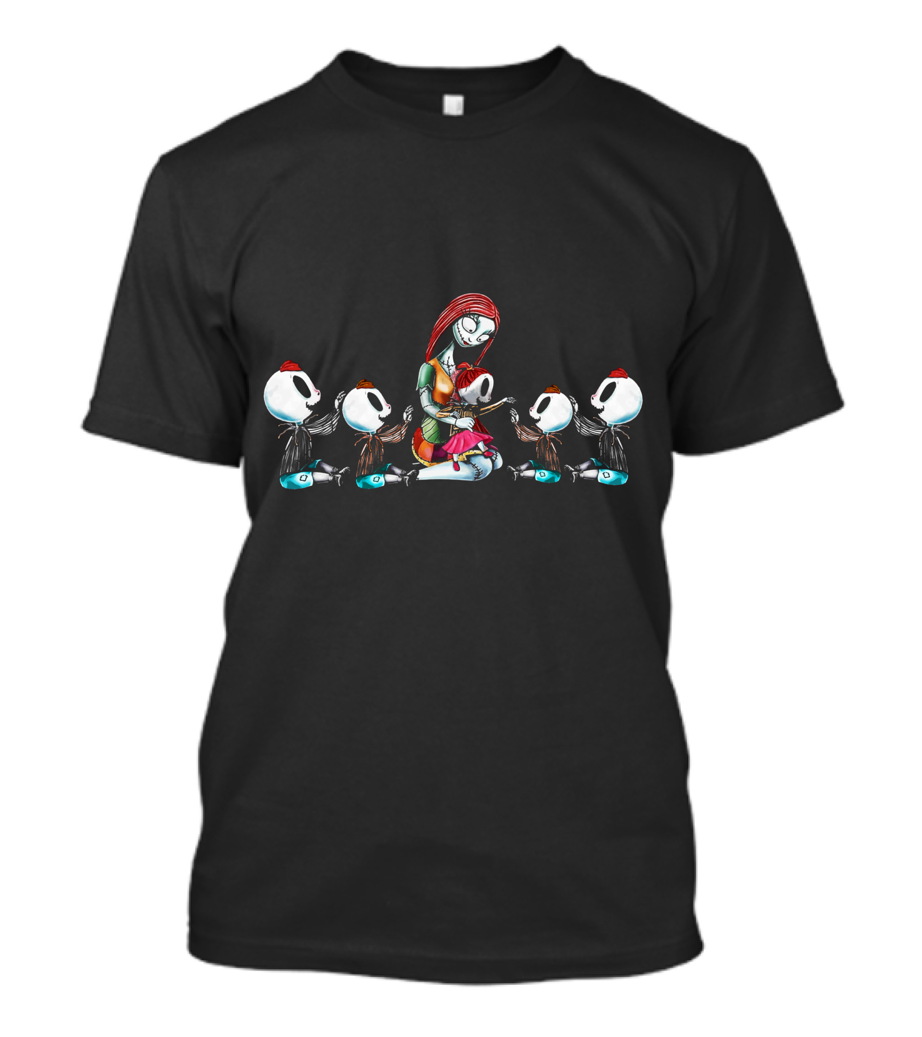 4 Boys 1 Girl Mother Of Nightmares Halloween Characters Gathering T-Shirt
