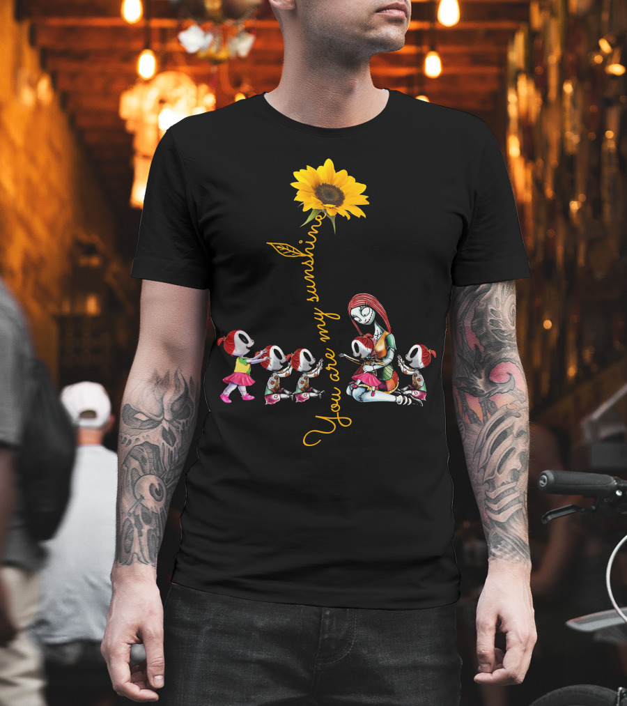 5 Girls You Are My Sunshine Sunflower Skeletons T-Shirt