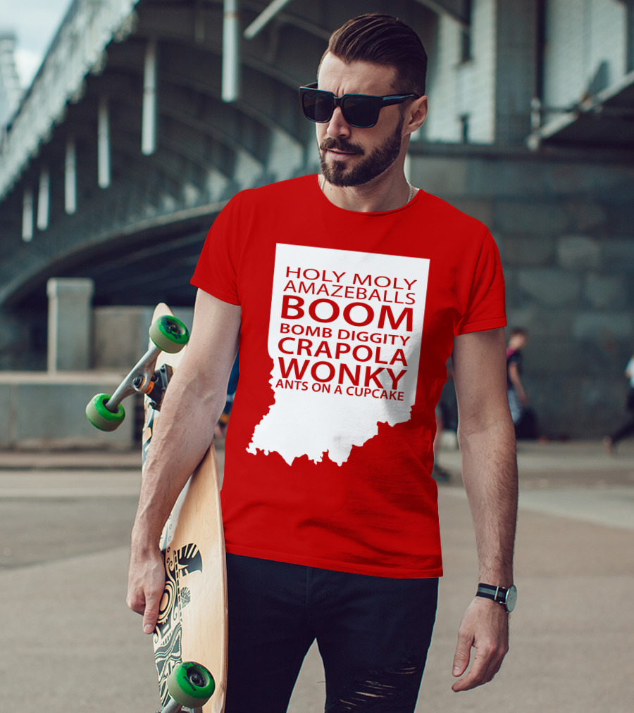 Holy Moly Amazeballs Boom Bomb Diggity Crapola Wonky Ants On A Cupcake T-Shirt