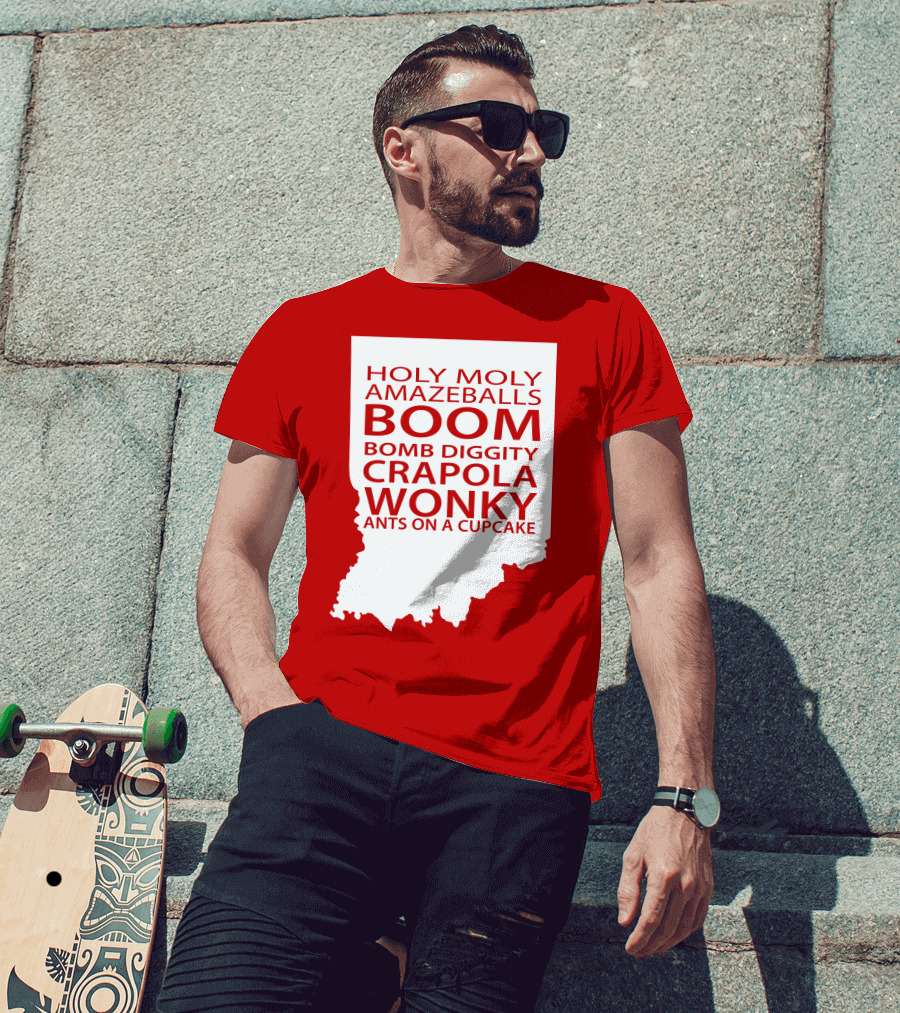 Holy Moly Amazeballs Boom Bomb Diggity Crapola Wonky Ants On A Cupcake T-Shirt