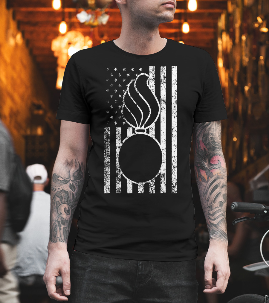 Air Force Ammo Pisspot Distressed American Flag Merica T-Shirt