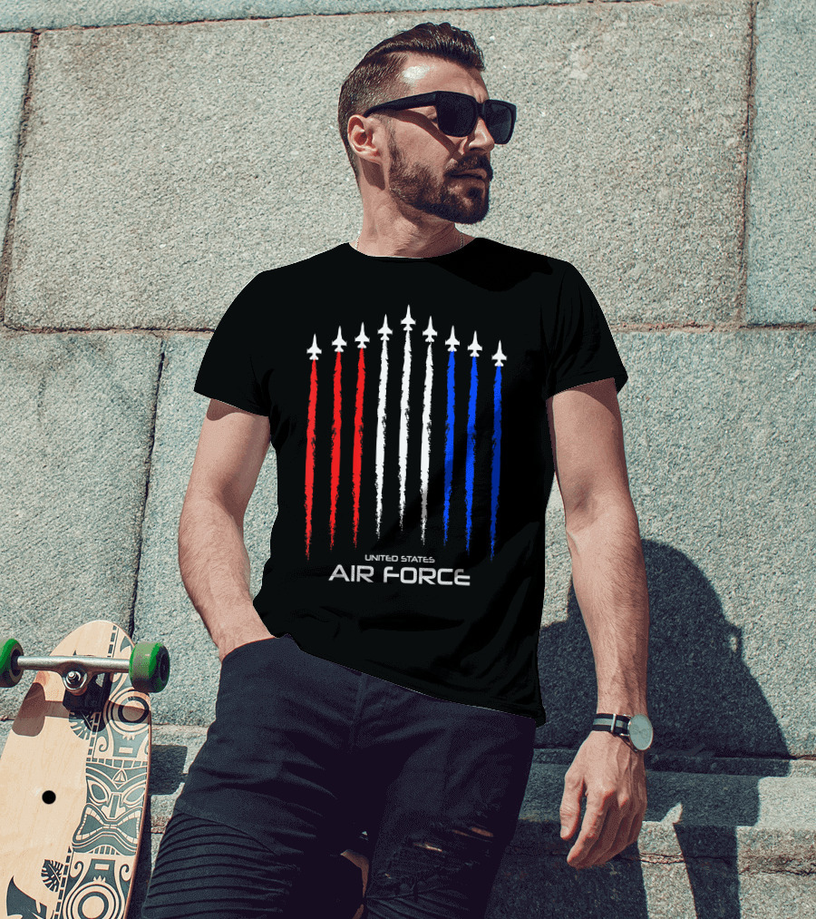 United States Air Force American Flag Jets T-Shirt