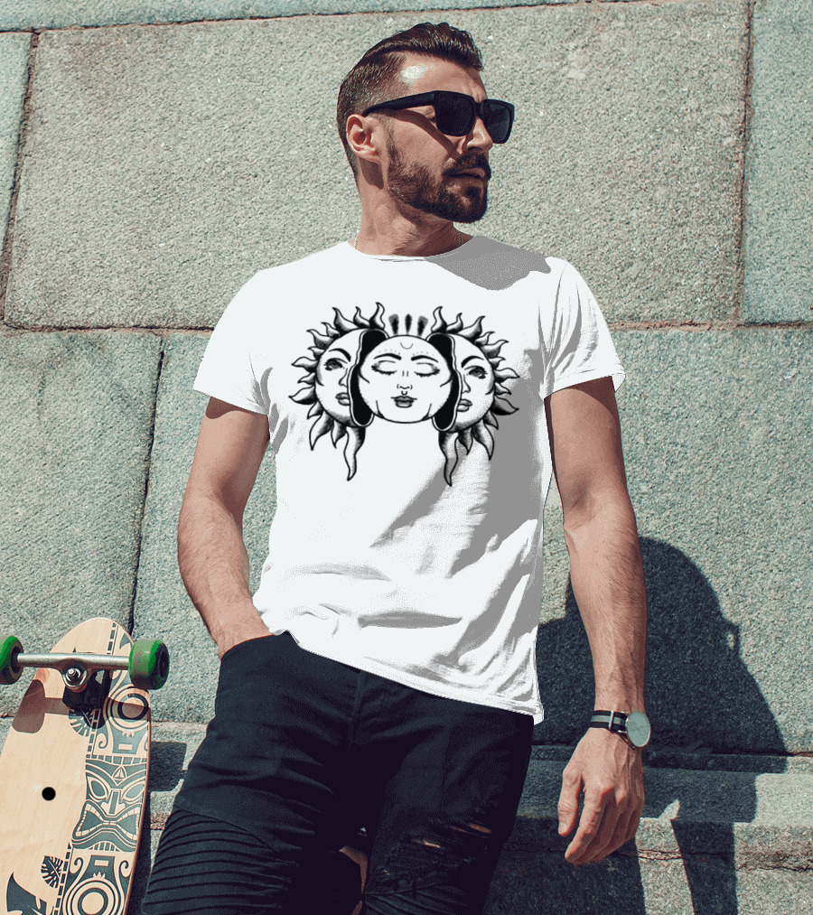 Danielle Cohn Sun Faces Artwork Merch T-Shirt