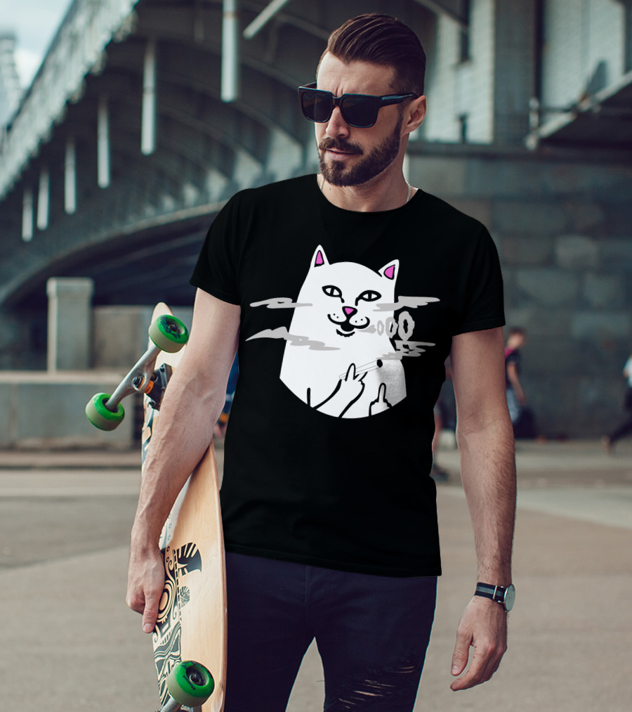 Bella Poarch Cat Smoking Middle Fingers T-Shirt