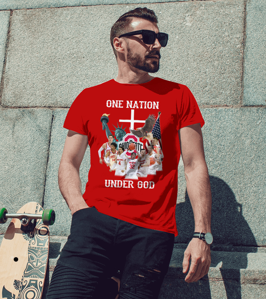 Ohio State Basketball One Nation Under God T-Shirt