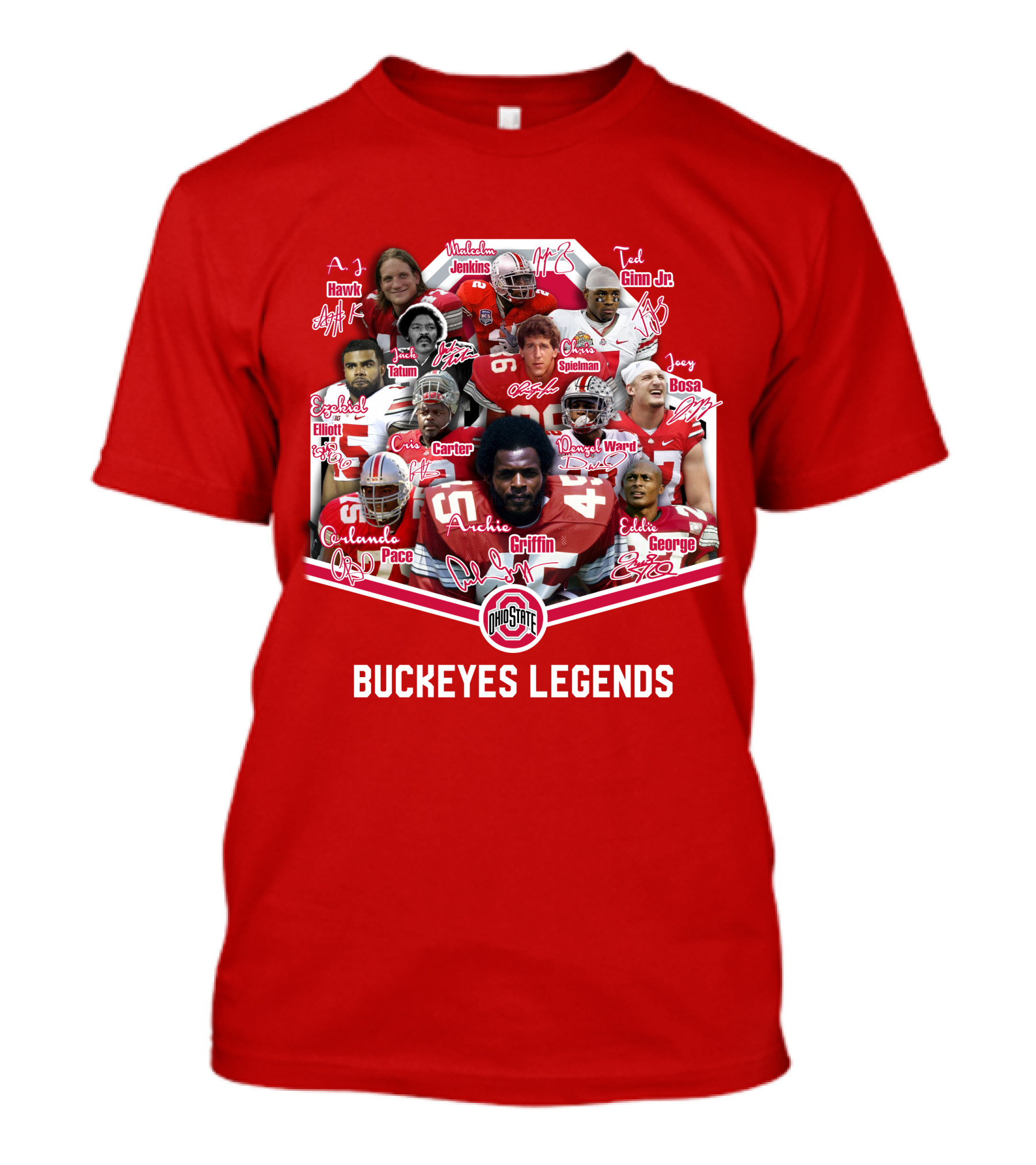 Ohio State Buckeyes OSB Legends Football Stars T-Shirt