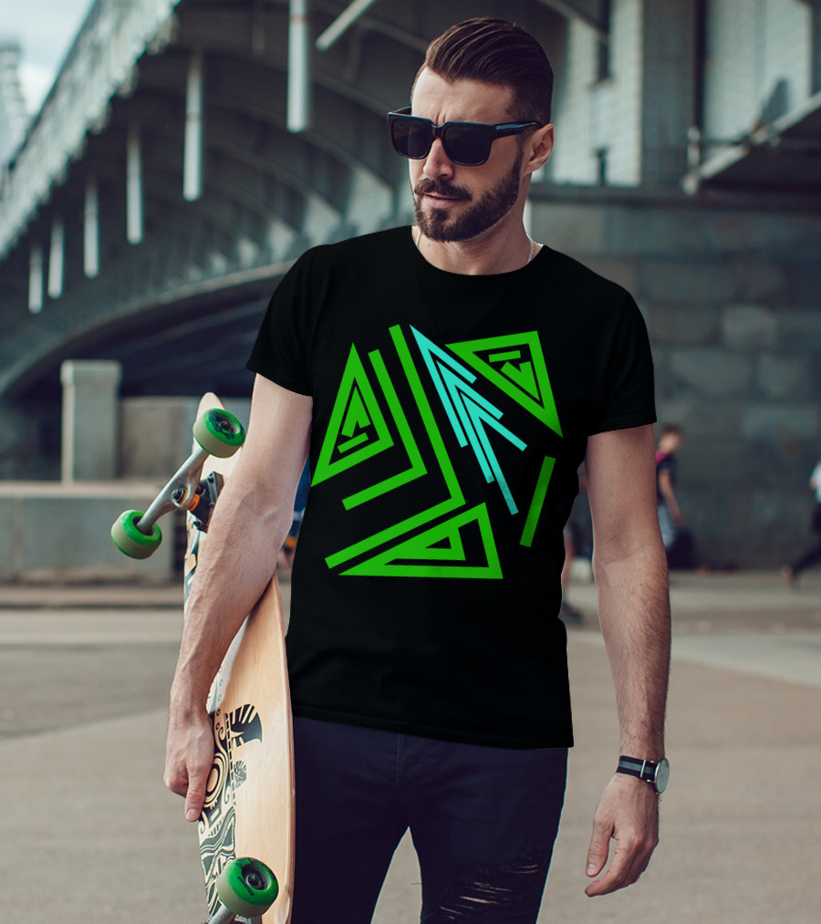Mystical Geometry Alchemy Symbol And Magic Runes Sign T-Shirt