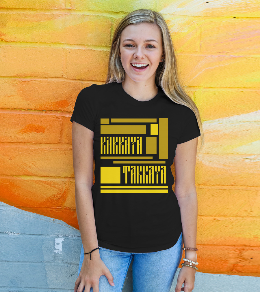 KAKKAYA TAKKAYA Bold Geometric Lettering T-Shirt