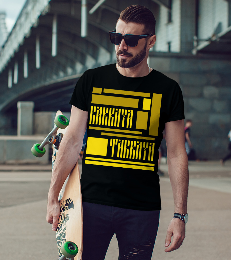 KAKKAYA TAKKAYA Bold Geometric Lettering T-Shirt
