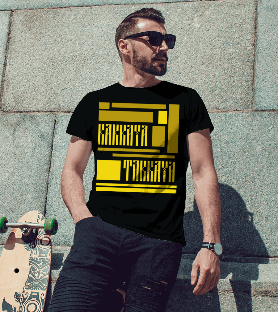 KAKKAYA TAKKAYA Bold Geometric Lettering T-Shirt