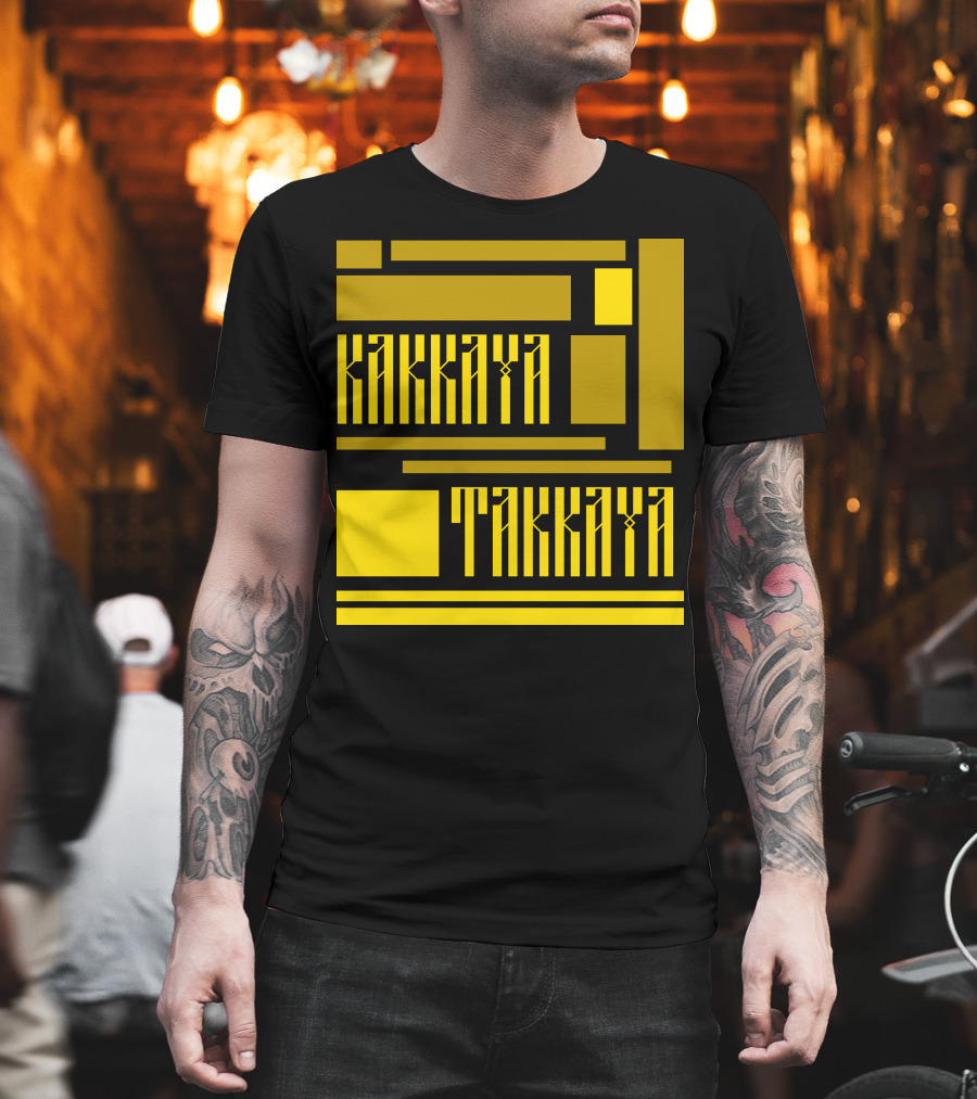 KAKKAYA TAKKAYA Bold Geometric Lettering T-Shirt