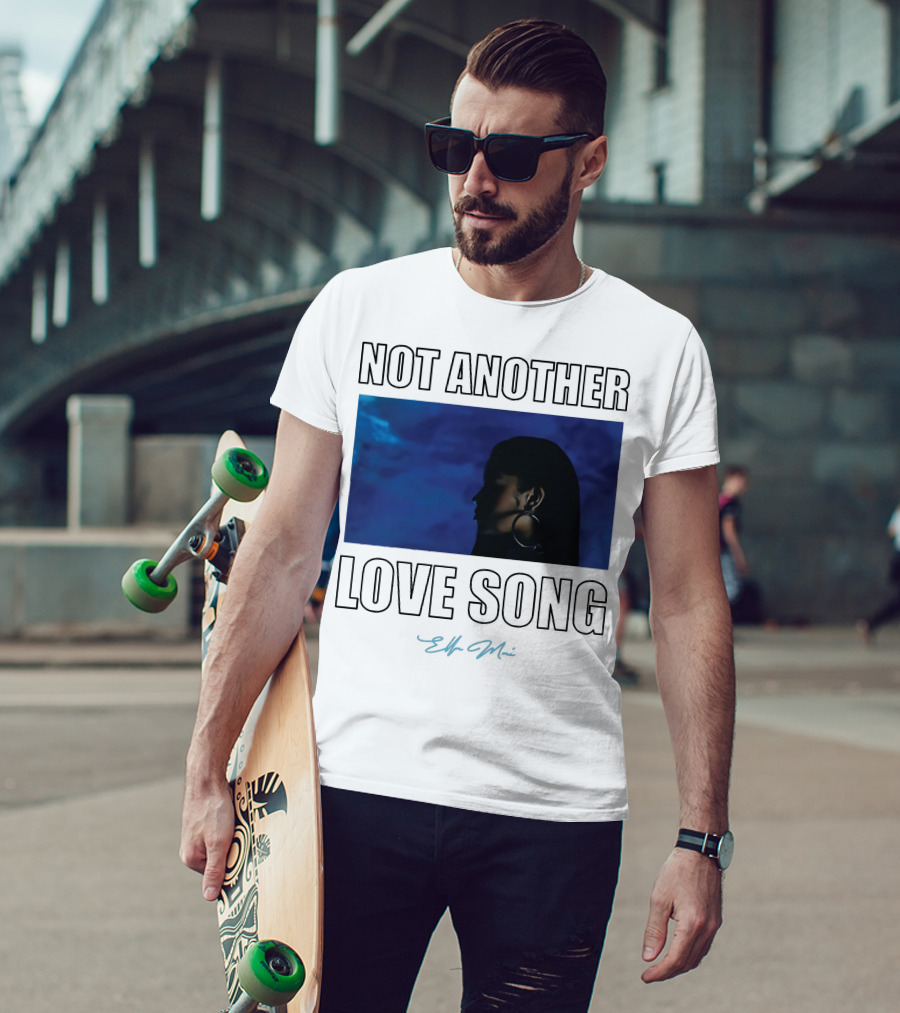 NOT Another Love Song Ella Mai Silhouette Blue Background T-Shirt