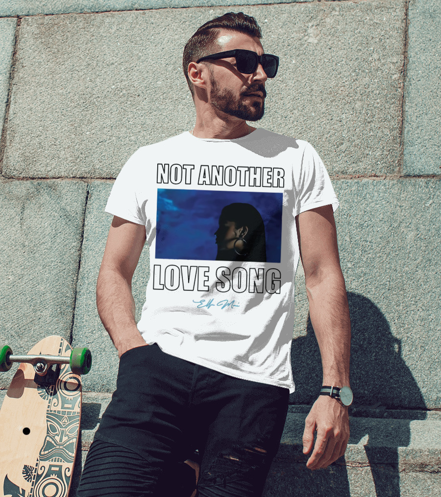 NOT Another Love Song Ella Mai Silhouette Blue Background T-Shirt