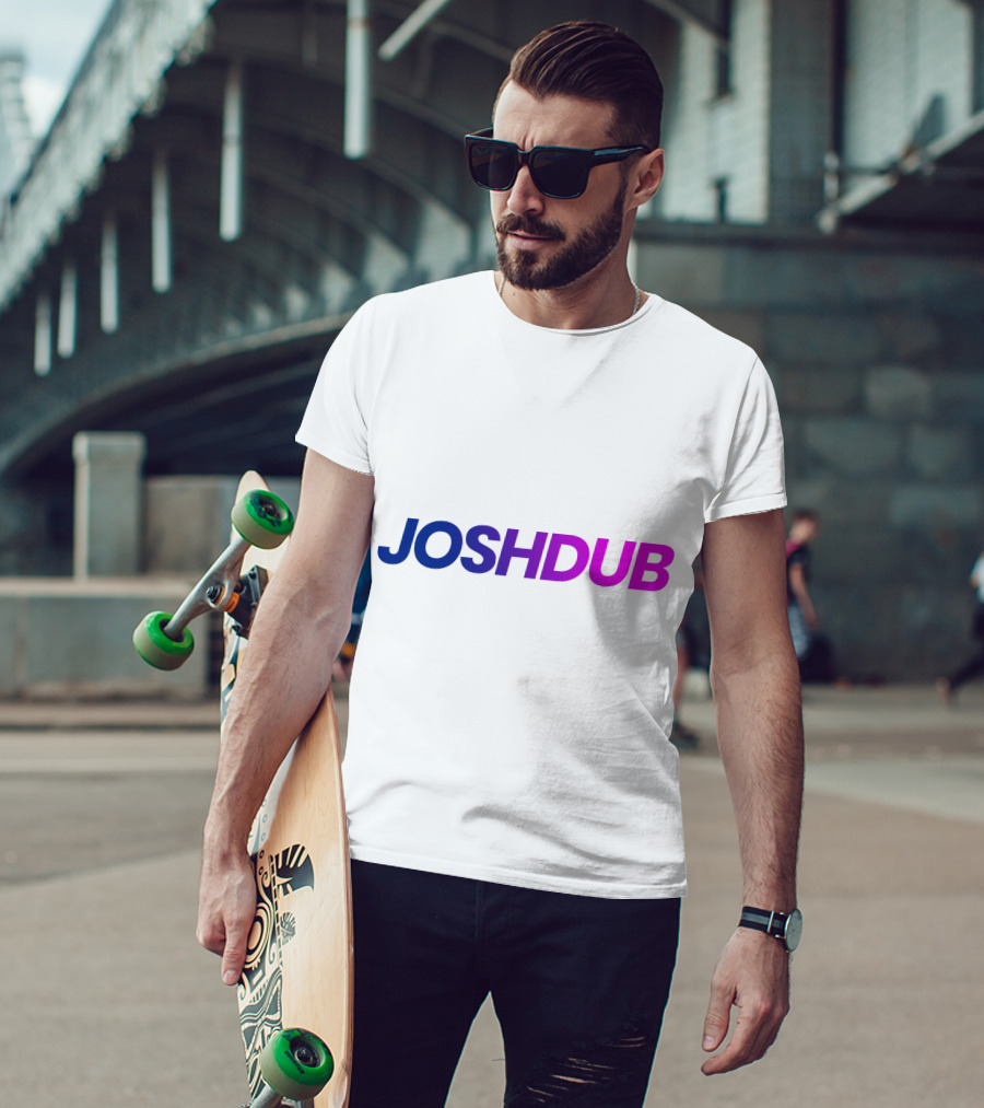 Joshdub Gradient Logo Men T-Shirt