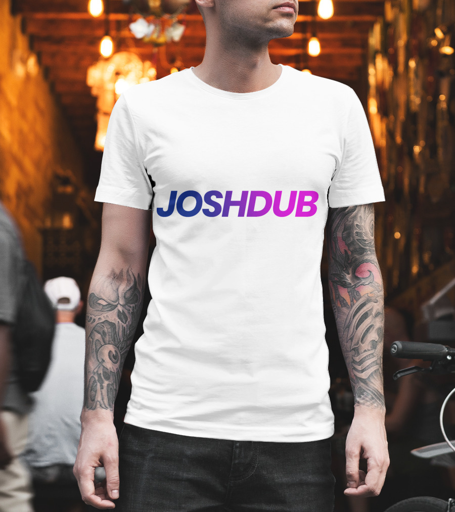 Joshdub Gradient Logo Men T-Shirt