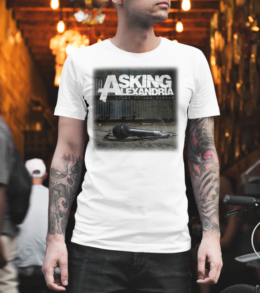 Asking Alexandria Stand Up And Scream Microphone Scene T-Shirt