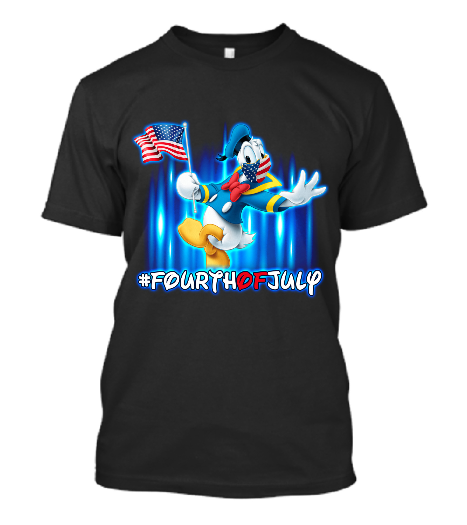Donald Duck #FourthOfJuly American Flag T-Shirt