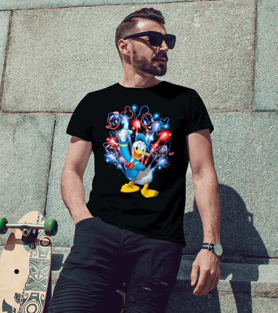 Donald Duck Firework Celebration Disney Magic Burst T-Shirt