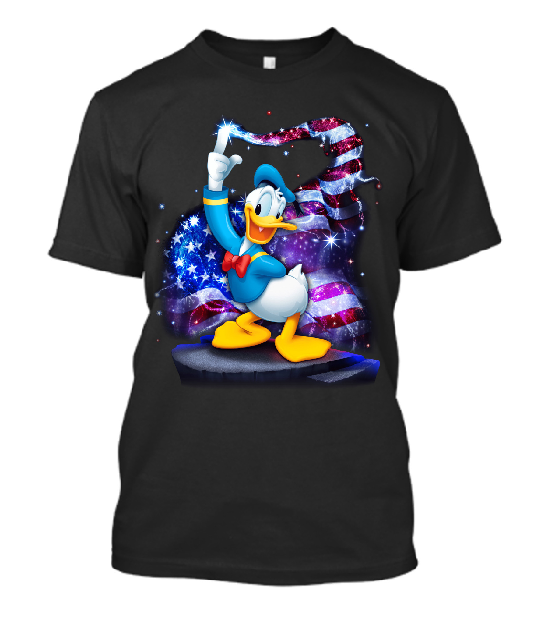 Donald Bling Patriotic July Celebration With Sparkling American Flag T-Shirt