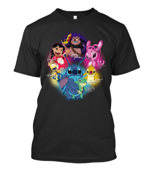 Lilo Pleakley Jumbo Jookiba Angel Scrump Stitch Reuben T-Shirt