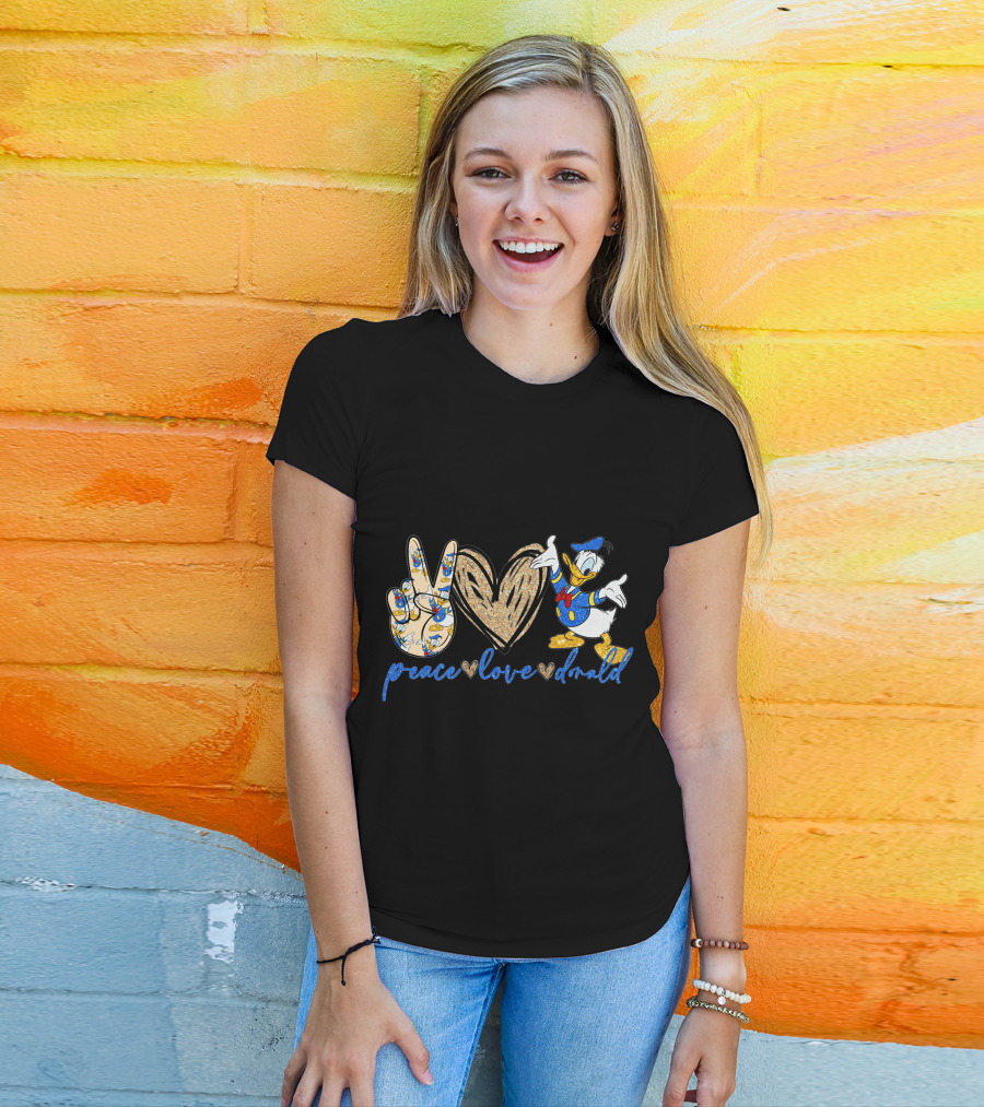 Peace Love Donald Duck Iconic Character T-Shirt