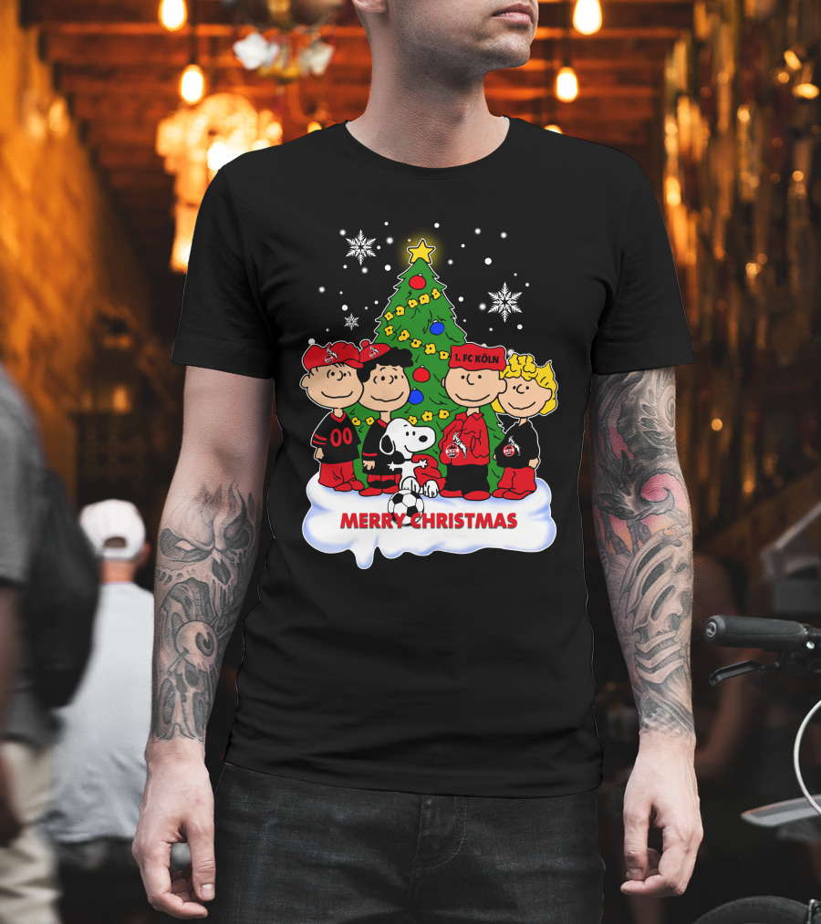Merry Christmas Peanuts 1. FC Köln Holiday T-Shirt