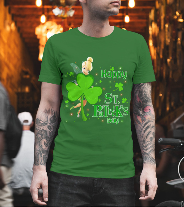 Happy St. Patrick's Day Tinkerbell Shamrock T-Shirt Happy St. Patrick's Day Tinkerbell Shamrock T-Shirt