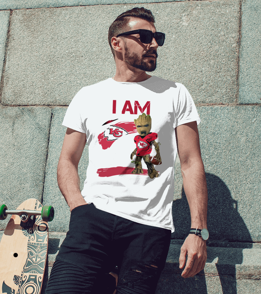 I AM KC Chiefs Groot Football T-Shirt