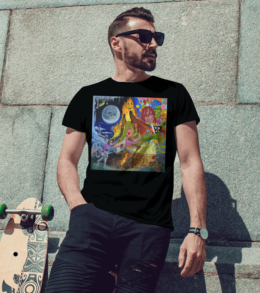 Trippie Redd Love Scars Cosmic Adventure With Dragon And Astronaut T-Shirt